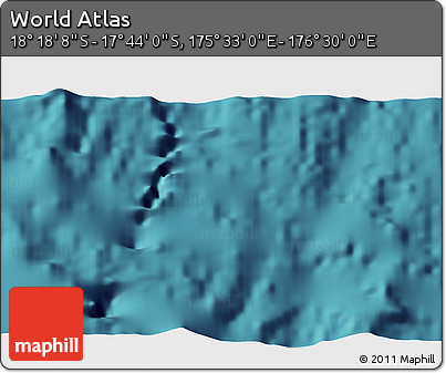 Satellite 3D Map of the Area around 18° 1' 4" S, 176° 1' 30" E