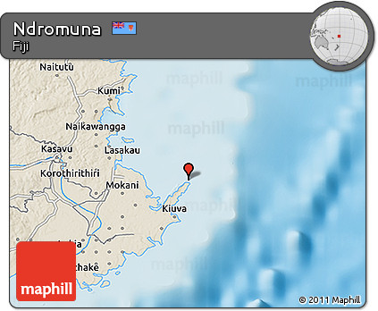 Shaded Relief 3D Map of Ndromuna