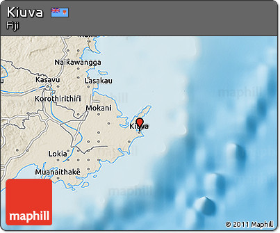 Shaded Relief 3D Map of Kiuva