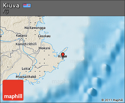 Shaded Relief 3D Map of Kiuva