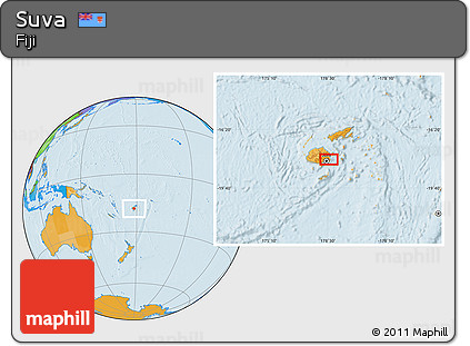 Political Location Map of Suva