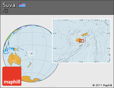 Political Location Map of Suva