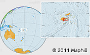 Political Location Map of the area around 18° 1' 4" S, 178° 34' 29" E