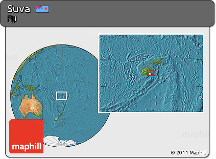 Satellite Location Map of Suva