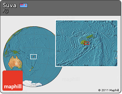 Satellite Location Map of Suva