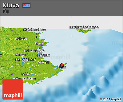 Physical Panoramic Map of Kiuva