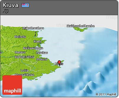 Physical Panoramic Map of Kiuva