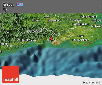 Satellite Panoramic Map of Suva