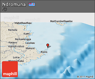 Shaded Relief Panoramic Map of Ndromuna
