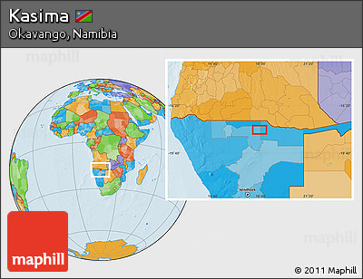 Political Location Map of Kasima
