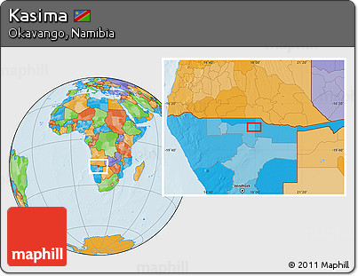 Political Location Map of Kasima