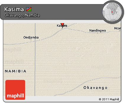 Shaded Relief Panoramic Map of Kasima