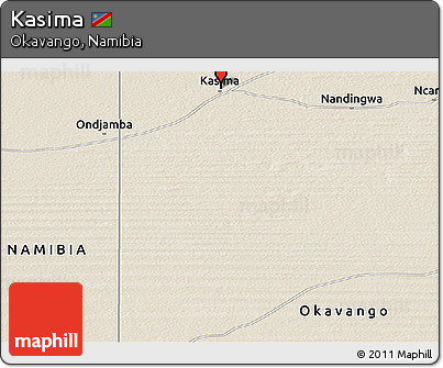Shaded Relief Panoramic Map of Kasima