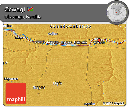 Physical 3D Map of Gcwagi