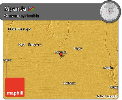 Physical 3D Map of Mpanda