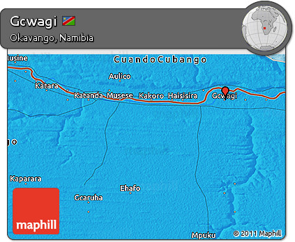 Political 3D Map of Gcwagi