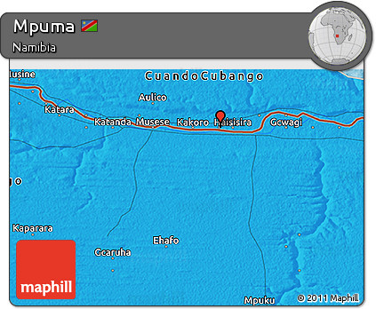 Political 3D Map of Mpuma