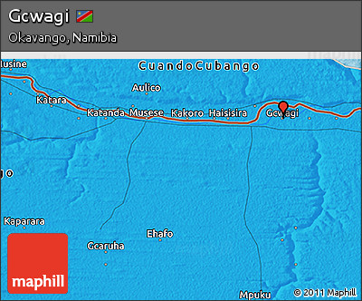 Political 3D Map of Gcwagi
