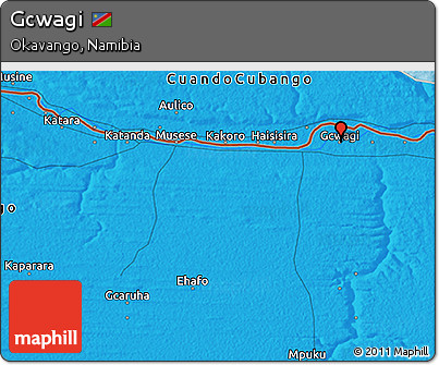 Political 3D Map of Gcwagi