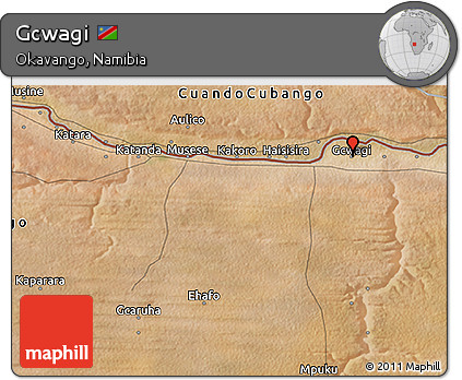 Satellite 3D Map of Gcwagi