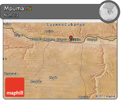 Satellite 3D Map of Mpuma