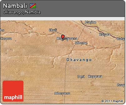 Satellite 3D Map of Nambali