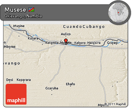 Shaded Relief 3D Map of Musese