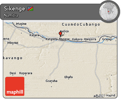 Shaded Relief 3D Map of Sikenge