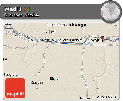 Shaded Relief 3D Map of Wadili