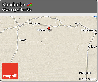 Shaded Relief 3D Map of Kandimbe