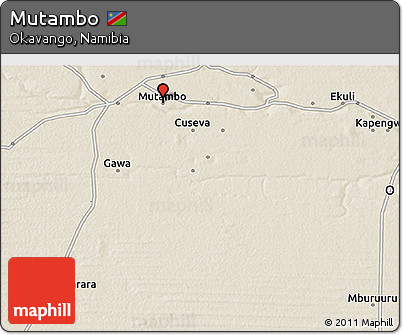 Shaded Relief 3D Map of Mutambo