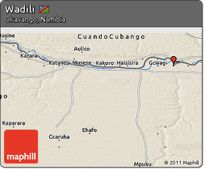 Shaded Relief 3D Map of Wadili
