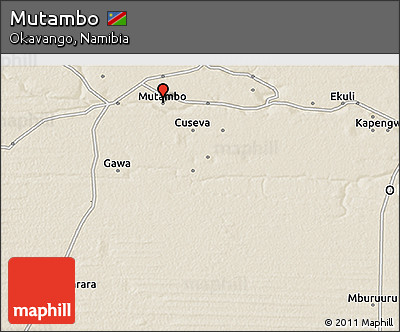 Shaded Relief 3D Map of Mutambo