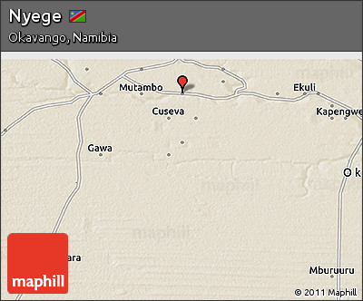 Shaded Relief 3D Map of Nyege