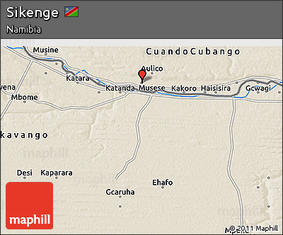Shaded Relief 3D Map of Sikenge
