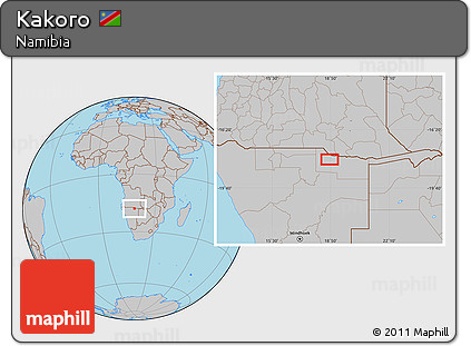 Gray Location Map of Kakoro