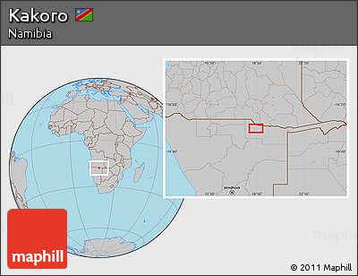 Gray Location Map of Kakoro