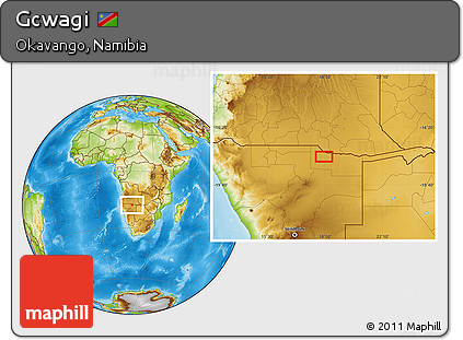 Physical Location Map of Gcwagi