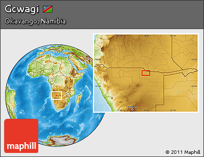 Physical Location Map of Gcwagi