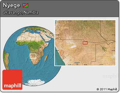 Satellite Location Map of Nyege