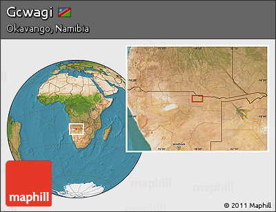 Satellite Location Map of Gcwagi