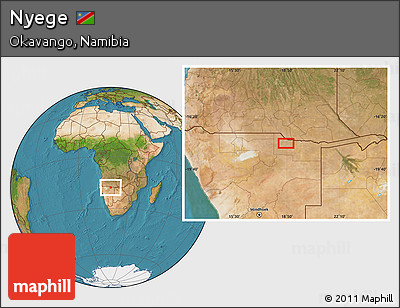 Satellite Location Map of Nyege