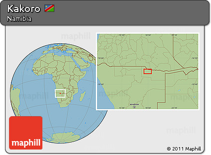 Savanna Style Location Map of Kakoro