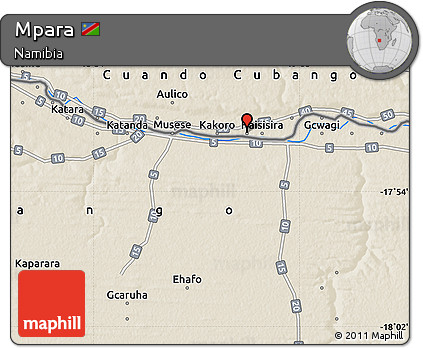 Shaded Relief Map of Mpara