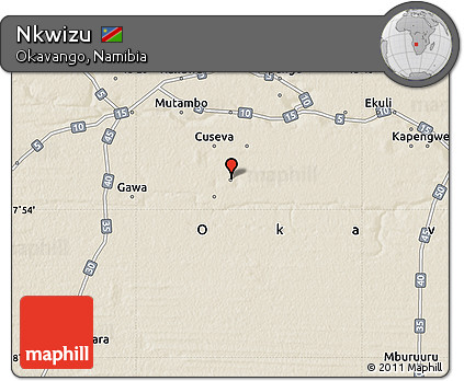 Shaded Relief Map of Nkwizu
