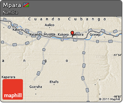 Shaded Relief Map of Mpara
