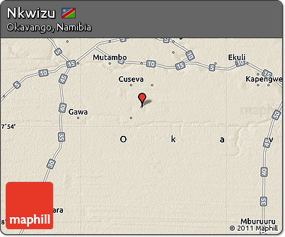 Shaded Relief Map of Nkwizu