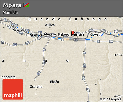 Shaded Relief Map of Mpara