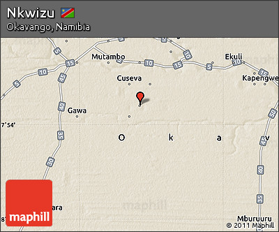 Shaded Relief Map of Nkwizu