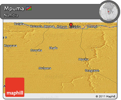 Physical Panoramic Map of Mpuma